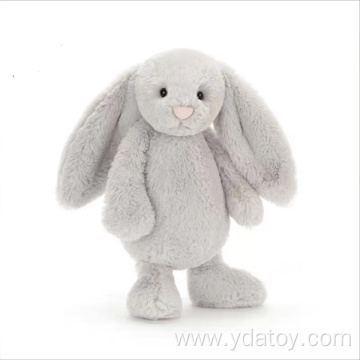 Cute plush gray rabbit doll